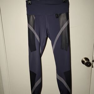 Athleta Allyson Felix Navy and Black Performance Leggings